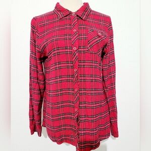 CHRISTOPHER AND BANKS  Women's Cozy Soft Flannel Plaid Shirt Size Small